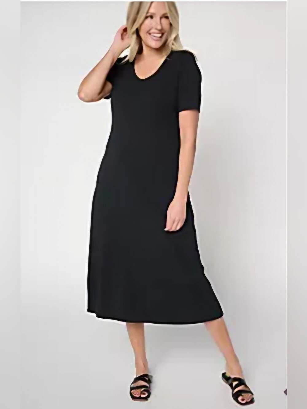 Beach Jersey Short-Sleeve Midi Dress New Medium